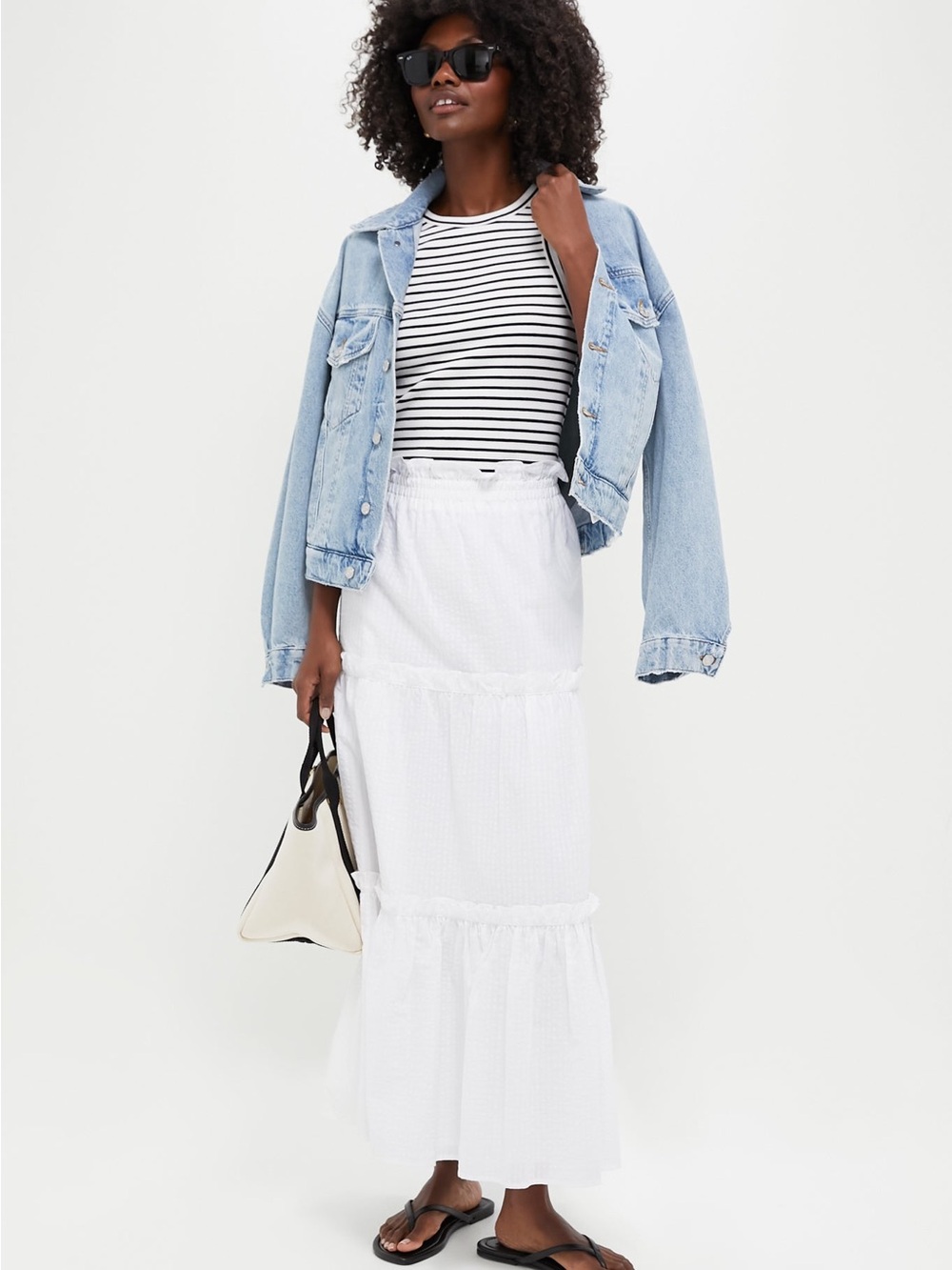 Tuckernuck White Seersucker Prado Skirt